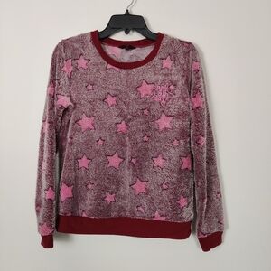 No Boundaries Women's Sherpa Pajama Top Size Medium Loungewear Cozy Comfy